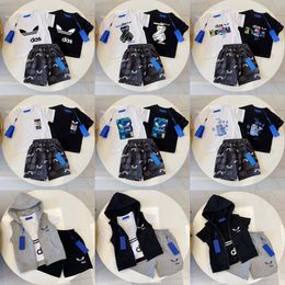 Brand printing Designer Kids T-Shirt Sets Clothes Cartoon Fashion Children 2 Piece cotton baby Boys girl children Casual Clothing size 90-150 E8uC#