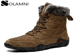 Boots Super Warm Winter Men Waterproof Anti-Slip Platform Snow Genuine Leather Plush Man Ankle With Plus Size 478976925