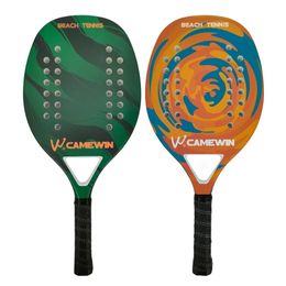 Beach Tennis Racket Camewin Padel Paddle 50% Carbon Fibre EVA Core Tennis Racket Lightweight With Protective Bag Cover Soft Face 240522