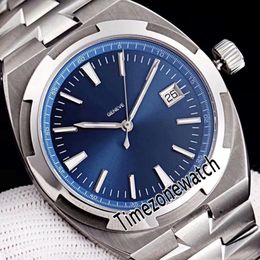 Best Edition New Overseas 4500V 110A-B128 Blue Dial CaL 5100 Automatic Mens Watch Sapphire Stainless Steel Bracelet Watches Timezonewat 273J