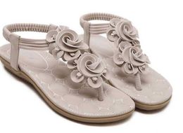 Dress Shoes Summer Women Sandals Soft Leather Fashion Bohemia Beach Ethnic Ladies 2023 Flat H240527 OWNE