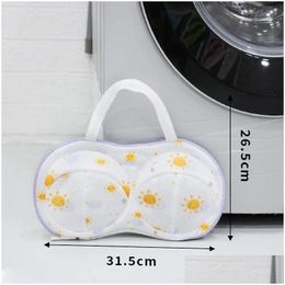 Laundry Bags Bra Bag Brassiere Use Special Travel Protection Mesh Hine Wash Cleaning Pouch Washing Dirty Net Underwear Anti Drop Deliv Dh0Sf