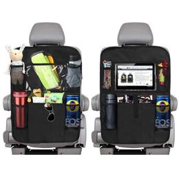 Car Organizer New 2Pc/1Pc Back Seat Kids Backseat Er Protector With Touch Sn Tablet Holder Kick Mats Pocket For Toys Drop Delivery Aut Dhdqe