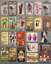 Popcorn Snack Bar Tin Signs Man Cave Metal Plate Shabby Chic Wall Bar Restaurant Home Art Cinema Decor Cuadros Nostalgia Advertise7084132