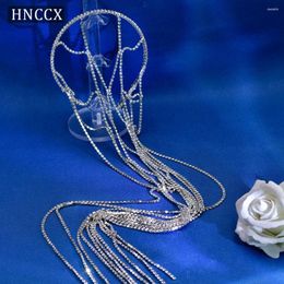 Headpieces HNCCX Bridal Headbands With Long Drill Chain Tassels Wedding Rhinestone Headdress Hair Accessories Bridalsmaid Headwear CP657