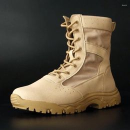 Boots Professional Military For Men Sand Color Combat Shoes Mens Anti-Slippery Army Brand Tactical Man