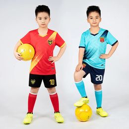 Custom Kids Soccer Jerseys Suit Boys Football Uniforms Futebol Shirt Sets Kit Children Girls Sportswear Clothing 240528