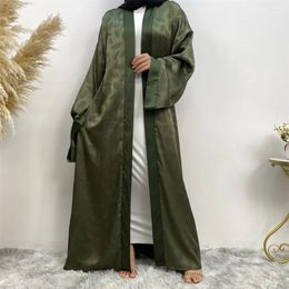 Ethnic Clothing Fashion Muslim Dubai Abaya For Women Satin Non-customs Fee Products Turkey Soft Khimar Islam Long Dress