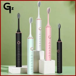 Toothbrush New 2024 N100 Sonic Electric Toothbrush Adult Timer Brush 6 Mode USB Charger Rechargeable Tooth Brushes Replacement Heads Set Q240528