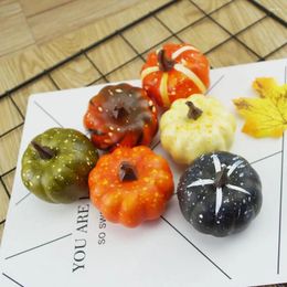 Party Decoration 6pcs Halloween Pumpkin Fake Vegetable Simulation Thanksgiving Autumn Christmas Decorations Table Layout