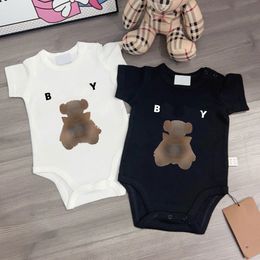Kids Designer Clothes Rompers cute Toddler Jumpsuits Short Sleeve Infant Crawling Suit Letter B Childrens Jumpsuit CAD24052801