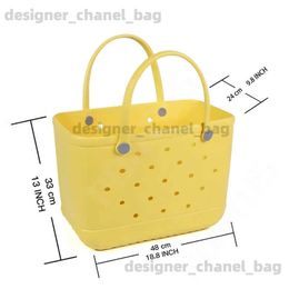Beach Bags EVA Beach Waterproof Large Capacity Handbag Shopping Bogg Bag Travel Picnic Storage Basket Women Trendy Shoulder Bags T240528