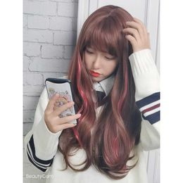 Curly hair wavy wig wavy hair patch wig ear hair clip large wavy single mesh popular female hanging dyed female