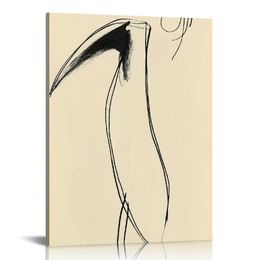 Canvas Painting Wall Picture Printing Penguin Sketch Line Drawing Art Print Modern Home Bedroom Decor