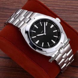 Overseas 2000V A21J Automatic Mens Watch 42mm Black Dial Silver Stick Markers No Date Stainless Steel Bracelet Sports Watches 8 Styles 217d