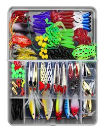 141pcs Fishing Accessories Kit Fishing Lures Baits Crankbait Swimbaits Jig Hooks Fishing Gear Lures Kit Set with Tackle Box 2010313159994
