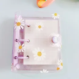 Cute Notebook Daisy Mini Loose Leaf Notepad Ring Binder Hand Book Kawaii Planner School Journals Stationery