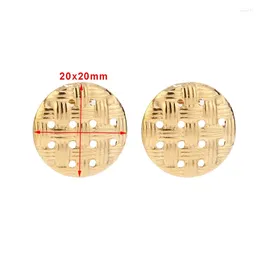Stud Earrings 20pcs Stainless Steel Blank With Earring Hook Cabochon Settings Tray Fit For DIY Jewelry Making