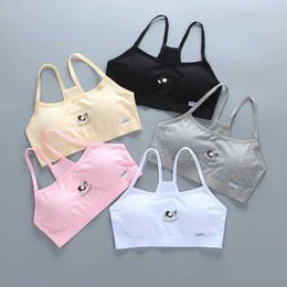 Camisole Girls bra 12 16 year old bra underwear cotton children and teenagers training breathable youth sports bra Y240528