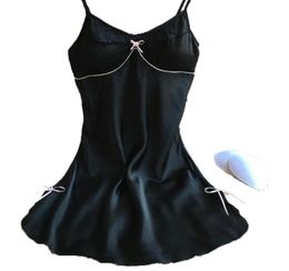 New design Sexy Lace Women Sleepwear Mini Nightdress Satin Silk Soft Nightgowns For woman Lady Gifts2534675