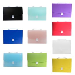 Handheld Document Files Folder Bag 7 Pockets Expandable School Test Papers Folder Multiple Colours with Sticky Index Tabs