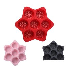 Baking Moulds Mtifunctional Bread Mould Air Hole Design Breathable Make Hamburger Buns Solid Colour Soft Sile Pastry Cooking Gadget 7 Dr Dhpo3