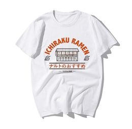 Funny Japanese Anime T Shirt Fashion Uzumaki Ichiraku Ramen Print Tshirt Men Summer Cotton Hip Hop Tshirts 2103293941086