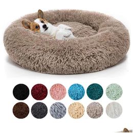 Kennels & Pens Vip Pet Dog Bed For Large Big Small Cat House Round P Mat Sofa Drop Products Calming Delivery Home Garden Supplies Dhave