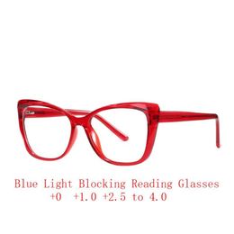 Occhiali da sole Designer marchio Anti Blue Cat Reading Glasses Women di alta qualità TR90 Blocco della luce Presbyopia Computer Nxsunglasses 2638