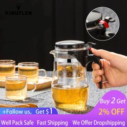 500ML Heat Resistant Teapots Teapot Chinese Hung Fu Tea Set Puer Kettle Coffee Maker Convenient Office Tea Pot Tea Infuser