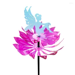 Garden Decorations Fairy Wind Spinner For Outdoor Ballet Dress Spin Sculptures & Statues Windmills With Metal Stake Yard