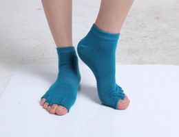 Cotton Blends Toeless Exercise Yoga Half Toe Socks 7 Colours Available 6pcslot 3111735