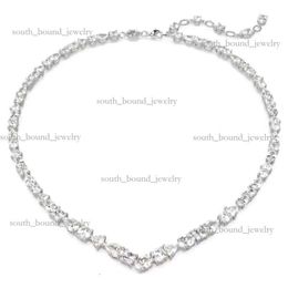 Swarovski Necklace Designer Necklace Women Original Pendant Necklaces Jewellery Female Full White Diamond With Element Crystal Shining Radiant Clavicle 852
