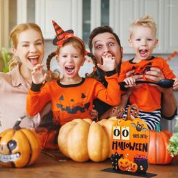 Party Decoration Wooden Halloween Countdown Kids Advent Calendar Festive Pumpkin Shape For Home