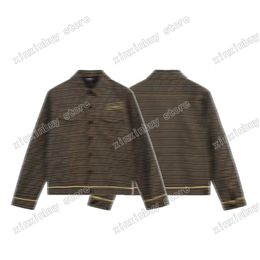 xinxinbuy Men designer Coat Denim Jacket Double letter jacquard fabric long sleeve women Black blue yellow S-XL 308A