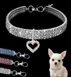 Fashion Rhinestone Pet Dog Cat Collar Crystal Puppy Chihuahua Collars Leash Necklace For Small Medium Dogs Diamond Jewellery Accesso8261669