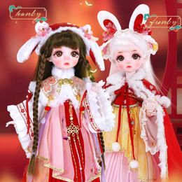 Dolls Dream Fairy 1/6 Dolls Jointed Body 28CM Ball Joint Doll Full Set With Clothes Shoes New Years BJD Christmas Gift for Girls Y240528
