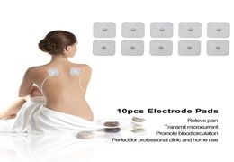 10pcs Self Adhesive Replacement Electrode Pad 4x4cm Digital TENS Nonwoven for Muscle Stimulator Tens Machine Pads5788902