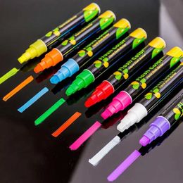 Watercolor Brush Pens Markers Colorful Removable Liquid Chalk Paint Windows Markers Washable Marker For Windows Mirrors Car Windshields Glass Whiteboards WX5.27