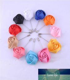 Whole Wedding Boutonniere Floral Stain Silk Rose Flower 16 Colour Available Groom Groomsman Man Pin Brooch Corsage Suit Decora2185706