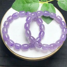 Link Bracelets Natural Lavender Amethyst Bracelet Women Beautiful Colorful Crystal Energy Healing Fashion Gemstone Jewelry 1PCS 9X12MM