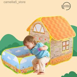 Toy Tents Children Large Space Playhouse Ocean Ball Pool Pretend Villa Garden Gamehouse Kid Foldable Toy Tent Indoor Outdoor Kids Gifts Q240528