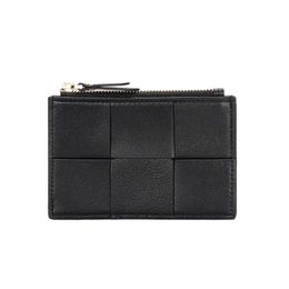 Wallets Coin Purse Women's Sheepskin Braided Short New Small Wallet Multi-Card Position Document Bag Leather Fashion Small Card Ho 299J