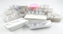 50pcs Plastic Trays for Eyelash Case White Transparent Mink Lashes Tray HolderFalse Eyelash Packaging Storage Box Trays8484969