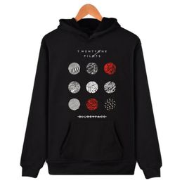 Whole 21 Twenty One Pilots Blurryface Print cotton men Hoodies with hat fleece casual loose Plus Size mens hoodies and sweats8669289