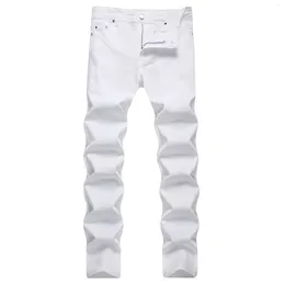 Men's Jeans Europe Style Fashion Brand Hole Men Pants Skinny Slim Denim White Stretch Design For Husband Big Size 40 42 178