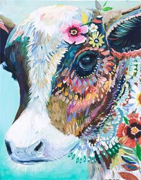 New Diamond Embroidery needlework diy Diamond painting Cross Stitch Kits animal cow flower full round diamond mosaic Room Decor yx2341280