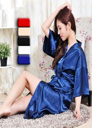 В целом бренд длинная одежда эмуляция шелк мягкий домашний халат плюс размер Sxxxl Nightgown для женщин кимоно -халат Autunm Spring Winte6250991