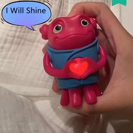 Party Favour Cute Pink Alien Toy Figure Mini Cartoon Anime Extraterrestrial Doll Toys With Lights Kawii Aliens Gift For Child Girlfriend