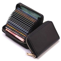 Card Holders Business Holder Wallet Women men Grey Bank ID 20 Bits PU Leather Protects Case Coin Purse 299Z